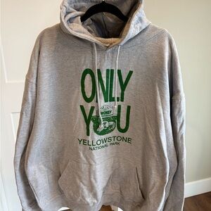Gray Yellowstone National Park Hoodie size 2xl
